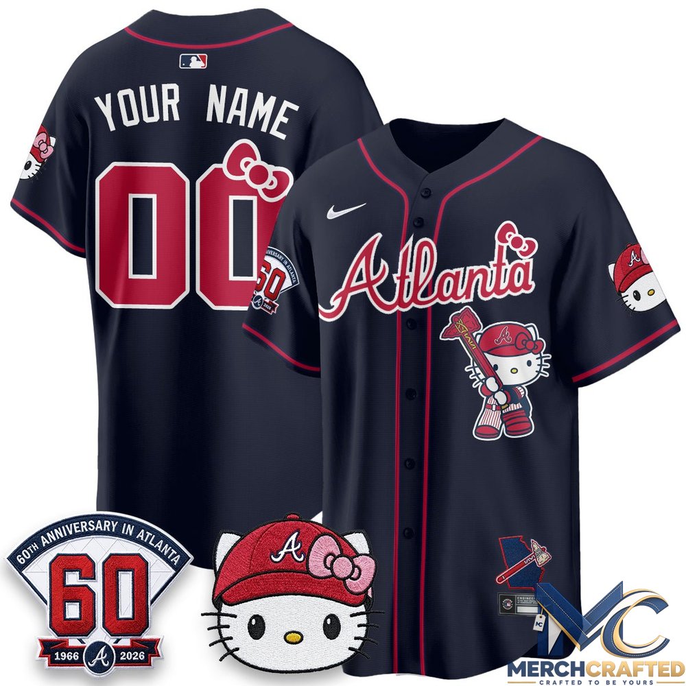 Atlanta Braves x Hello Kitty 2026 Vapor Limited Custom Baseball Jersey