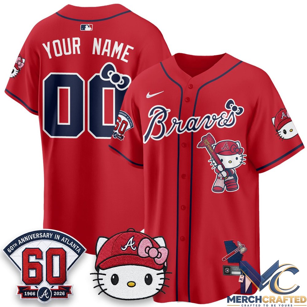 Atlanta Braves x Hello Kitty 2026 Vapor Limited Custom Baseball Jersey