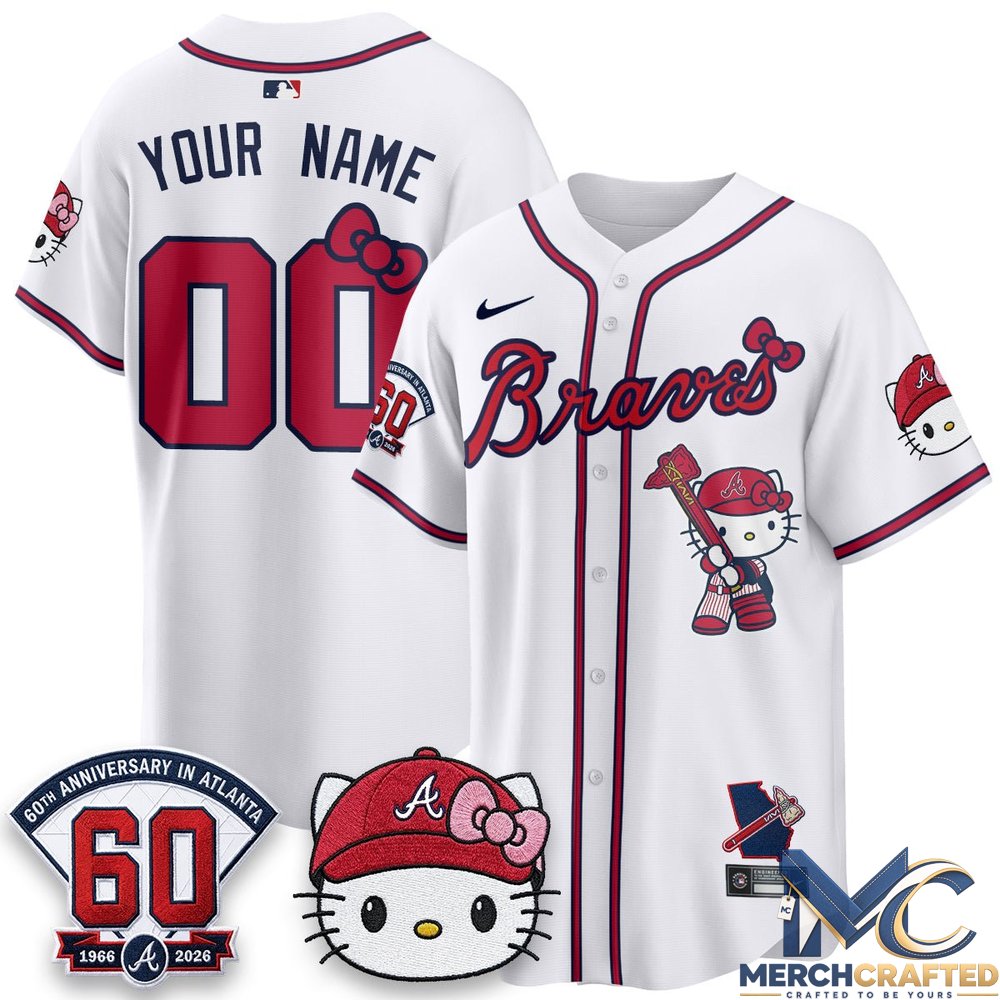Atlanta Braves x Hello Kitty 2026 Vapor Limited Custom Baseball Jersey