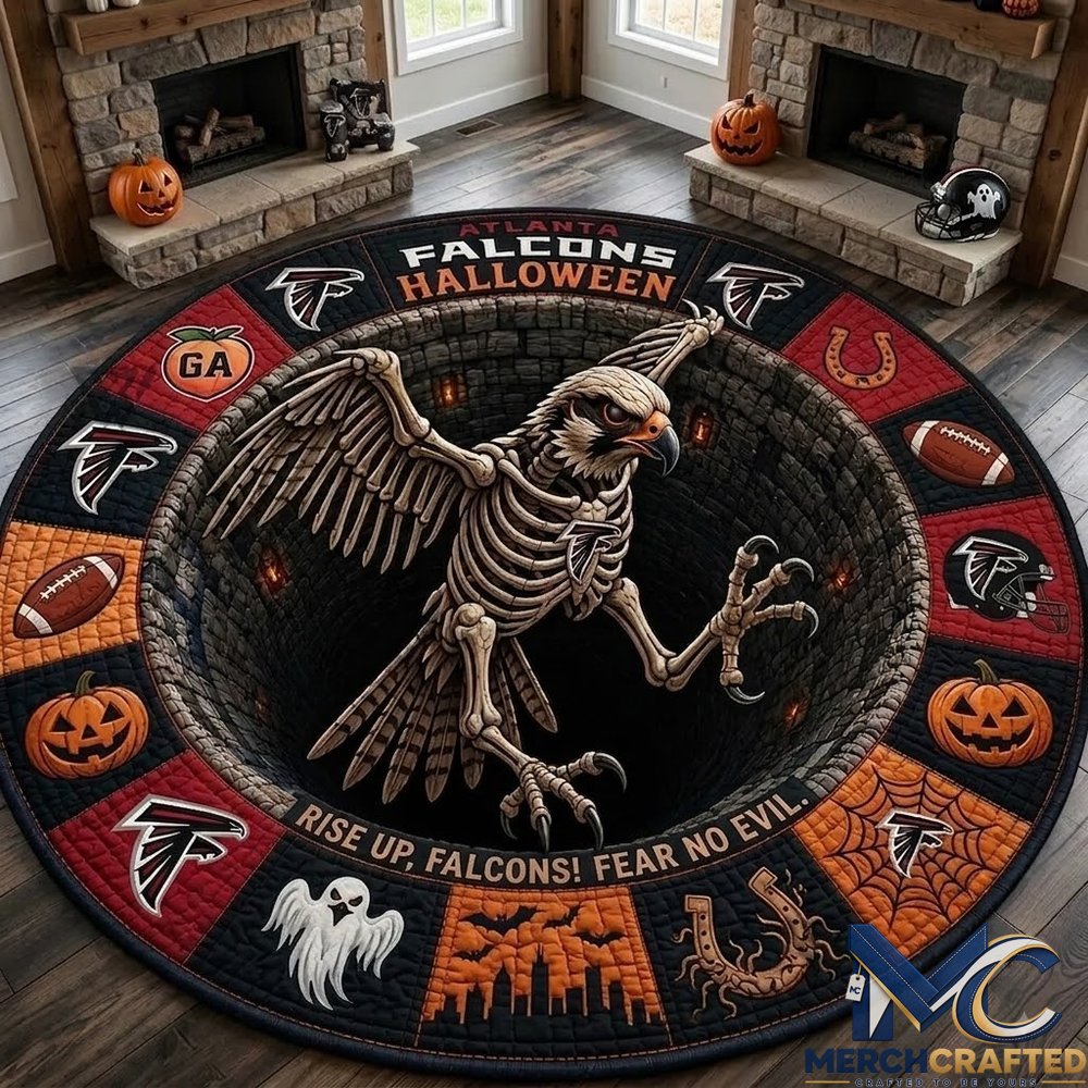 Atlanta Falcons 2026 Monster Halloween Limited Edition Quilted Round Rug