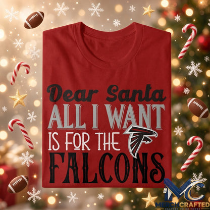 Atlanta Falcons Dear Santa Super Bowl Christmas T Shirt