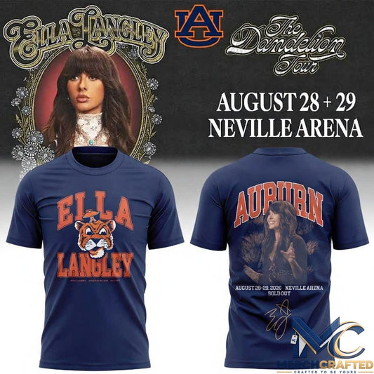 Auburn Tigers x Ella Langley – The Dandelion Tour 2026 T-Shirt