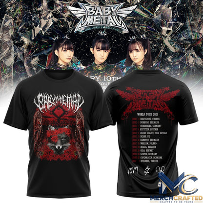 BABYMETAL World Tour 2026 T-Shirt Band Concert Merch Tee
