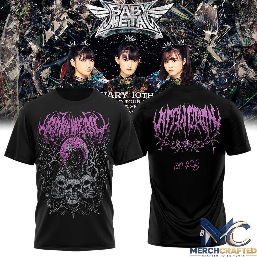 BABYMETAL World Tour 2026 T-Shirt Band Concert Merch Tee