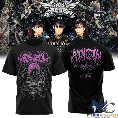 BABYMETAL World Tour 2026 T-Shirt Band Concert Merch Tee