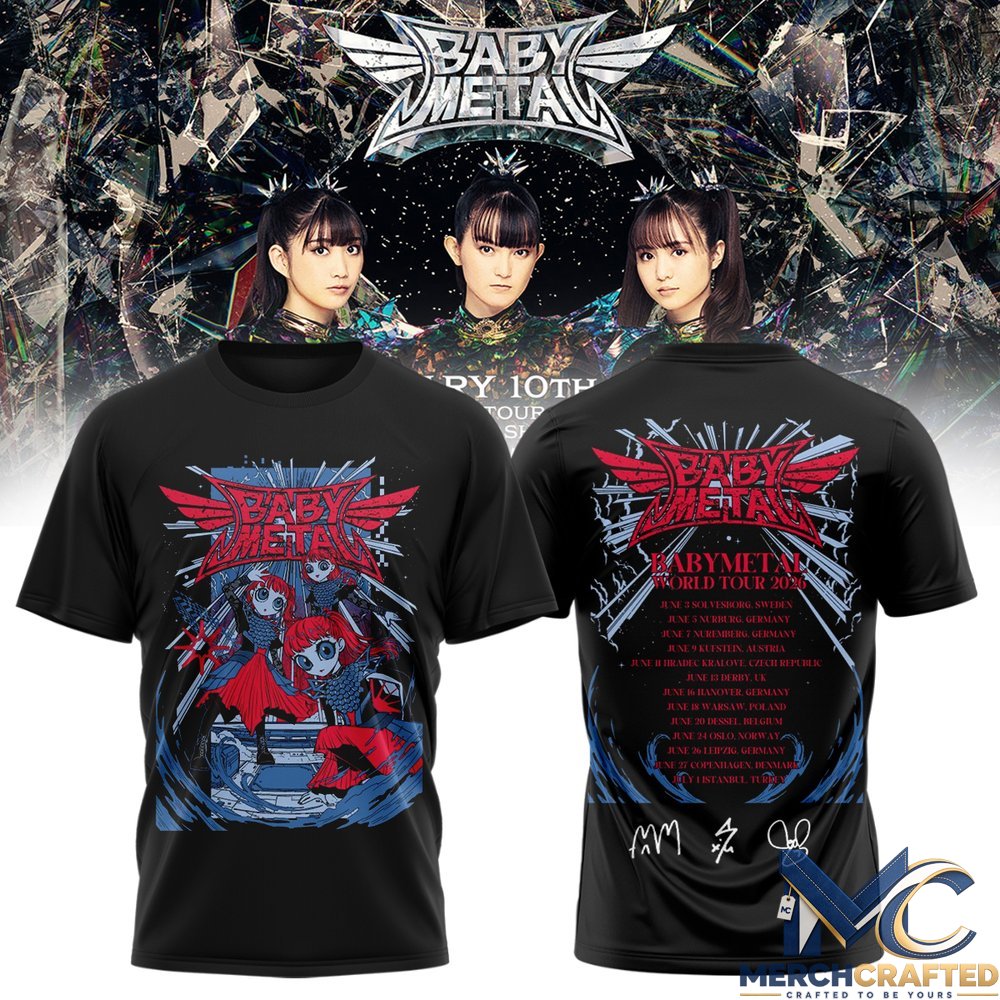 BABYMETAL World Tour 2026 T-Shirt Band Concert Merch Tee