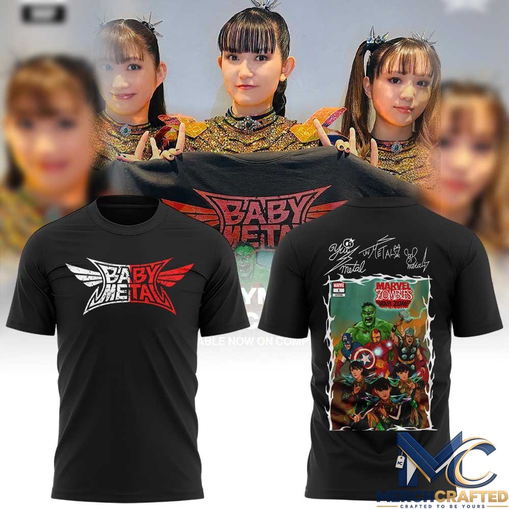 BABYMETAL x Marvel Zombies 2026 T-Shirt Band Concert Merch Tee