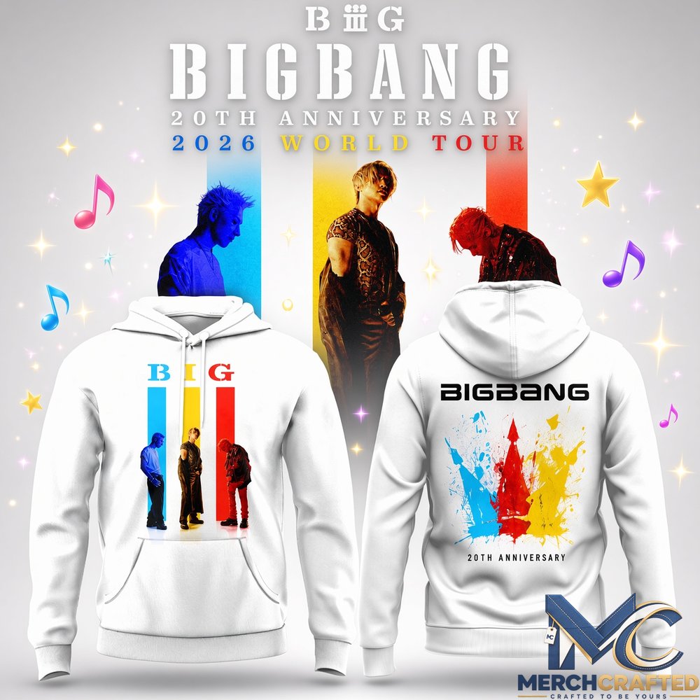 BIGBANG 20th Anniversary 2026 World Tour Hoodie Kpop Concert Graphic Sweatshirt
