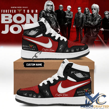 BON JOVI “Forever Tour” Signature White Limited Edition AJ1 Shoes