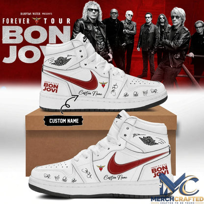 BON JOVI “Forever Tour” Signature White Limited Edition AJ1 Shoes