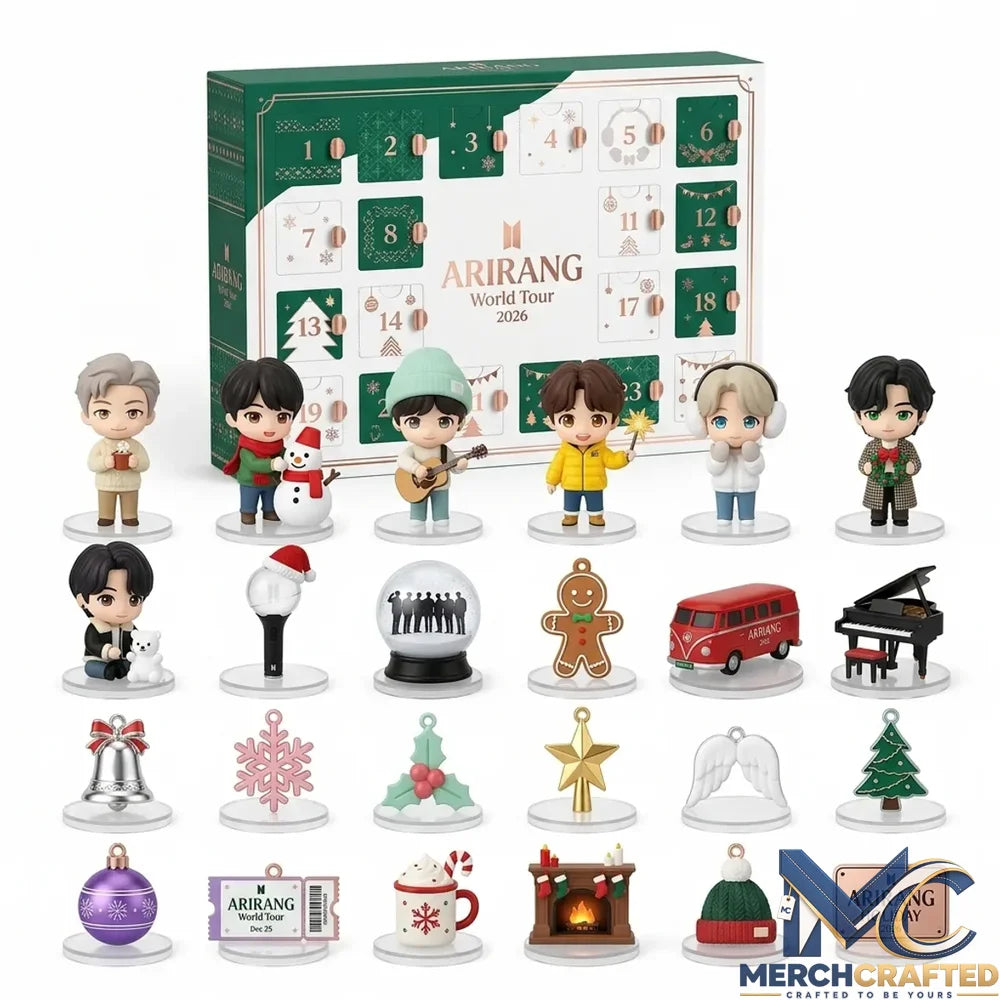 BTS Arirang World Tour 2026 K-Pop Collectible Chibi Figures 24-Day Christmas Countdown Advent Calendar