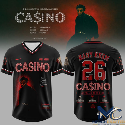 Baby Keem Ca$ino Australia 2026 Tour Football Jersey