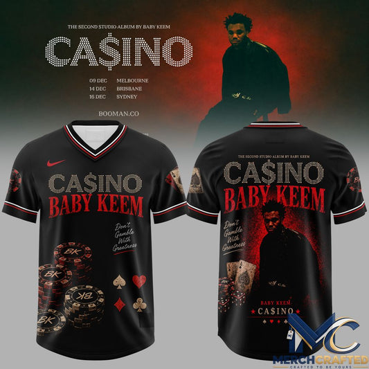 Baby Keem Ca$ino Australia 2026 Tour Football Jersey
