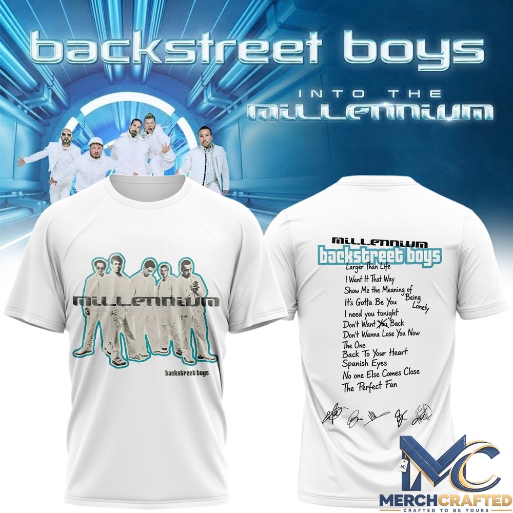 Backstreet Boys Into The Millennium 2026 T-Shirt Band Concert Tour Merch Tee