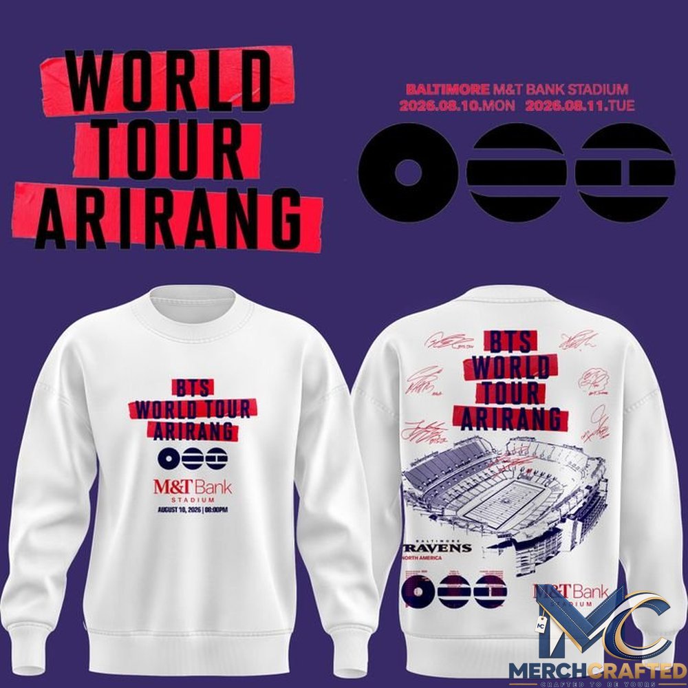 Baltimore Ravens x BTS World Tour 'Arirang' Sweater – Merch Crafted