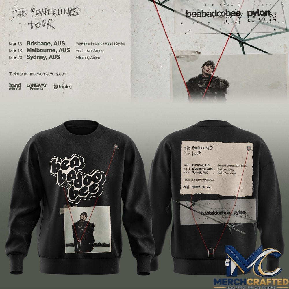 Beabadoobee Powerlines Tour 2026 Special Edition Sweatshirt 1