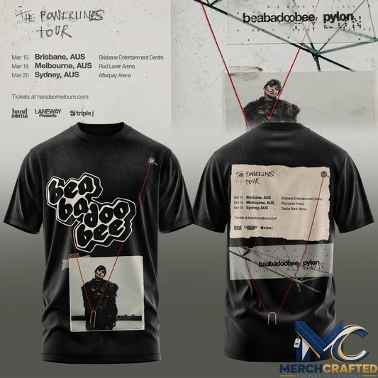 Beabadoobee Powerlines Tour Australia 2026 Limited Shirt