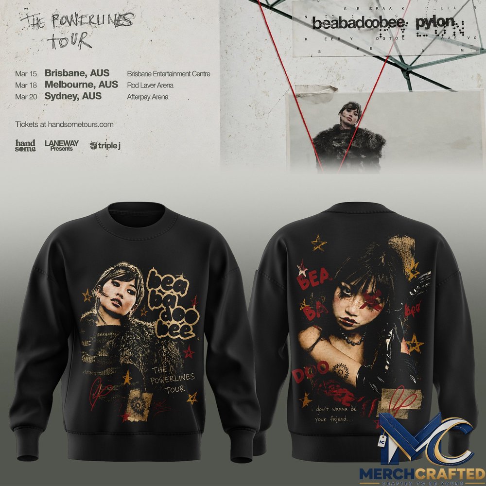 Beabadoobee The Powerlines Tour 2026 Graphic Sweatshirt 1
