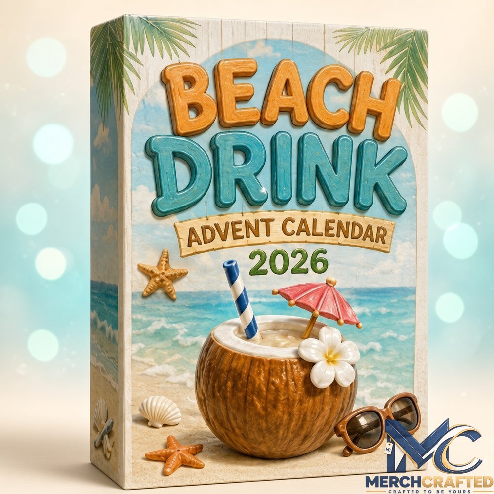 Beach Drink x Cocktail Smoothie Advent Calendar 2026  Tropical Holiday Countdown Fan Gift