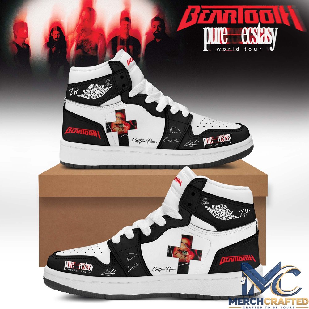 Beartooth “Pure Ecstasy World Tour” 2026 Custom Air Jordan 1 Shoes