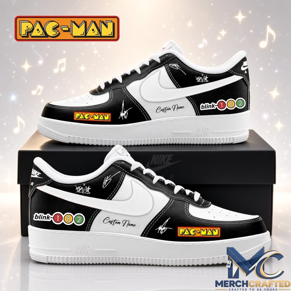 Blink 182 Pac Man Custom AF1 Shoes