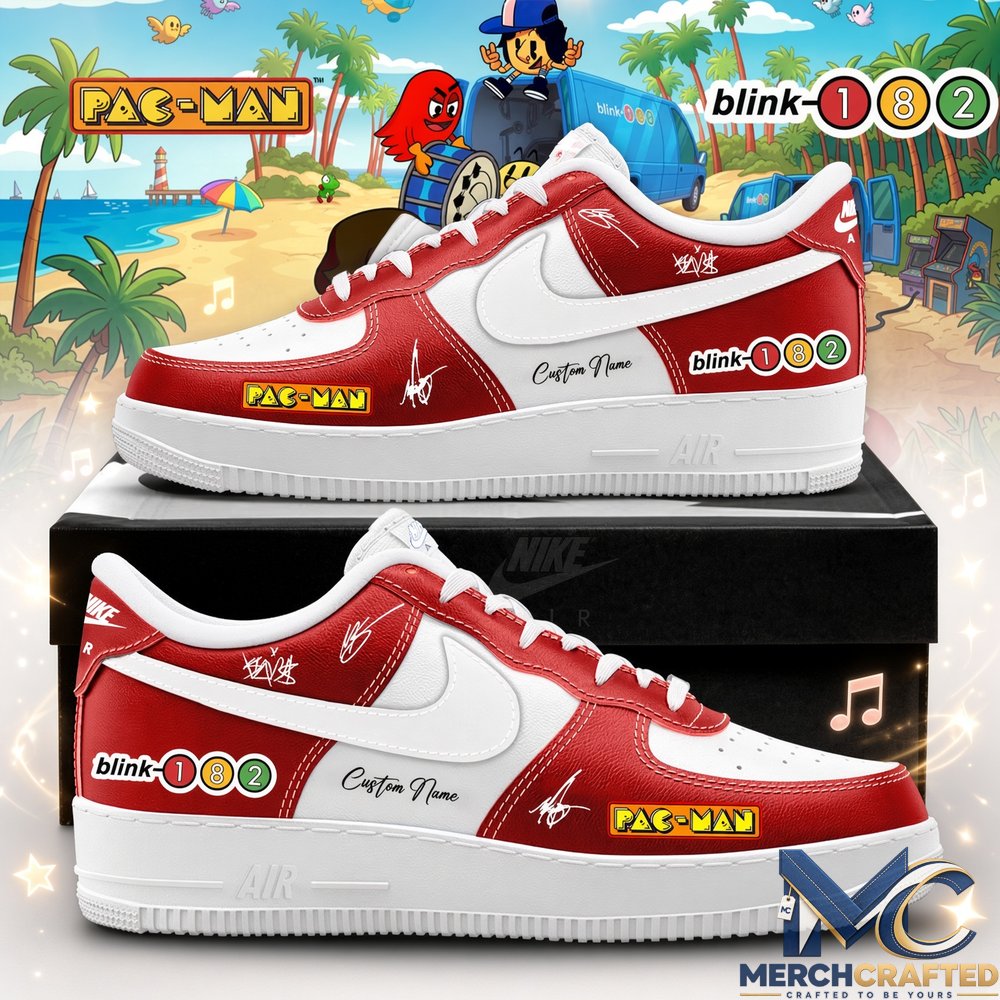 Blink 182 Pac Man Custom AF1 Shoes