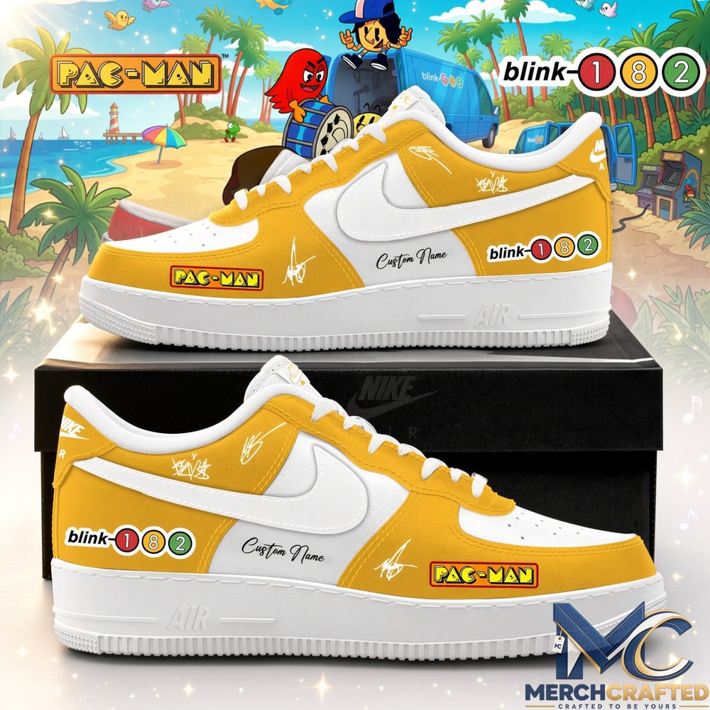 Blink 182 Pac Man Custom AF1 Shoes