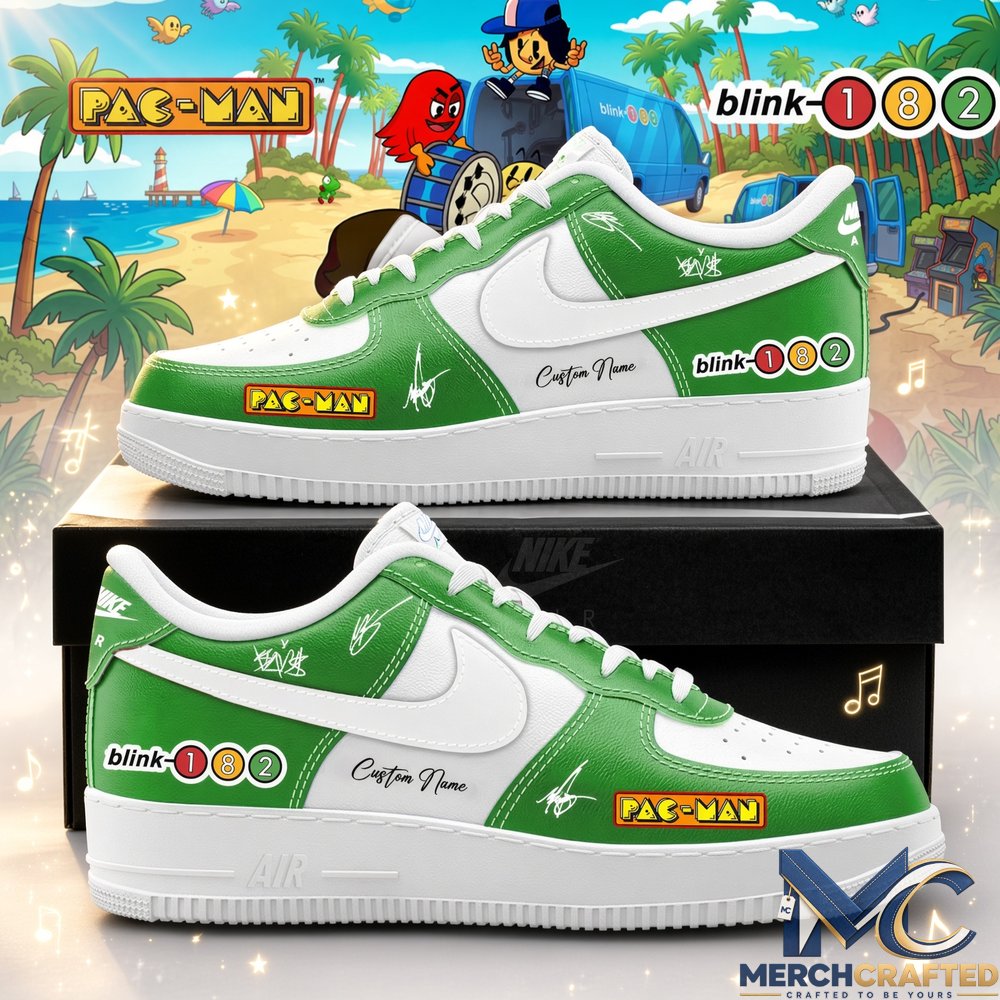 Blink 182 Pac Man Custom AF1 Shoes
