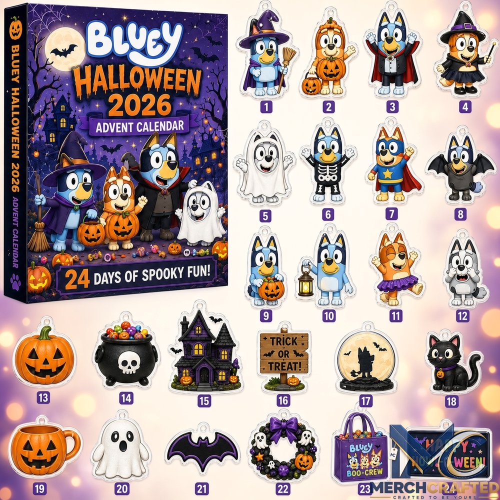 Bluey x Halloween 2026 Advent Calendar  24 Days of Spooky Fun Kids Gift