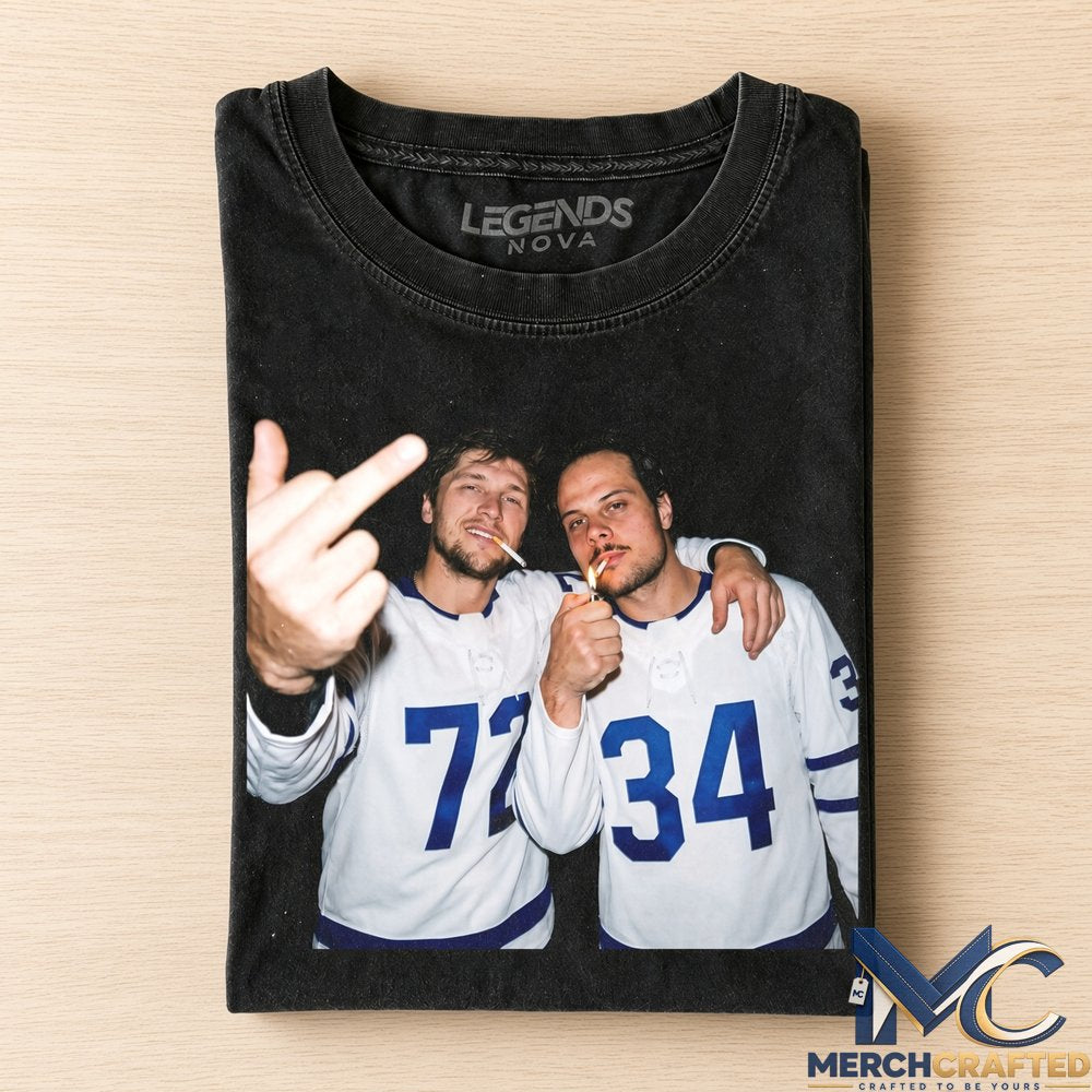 Bobrovsky x Matthews Smoking Middle Finger Graphic T-Shirt