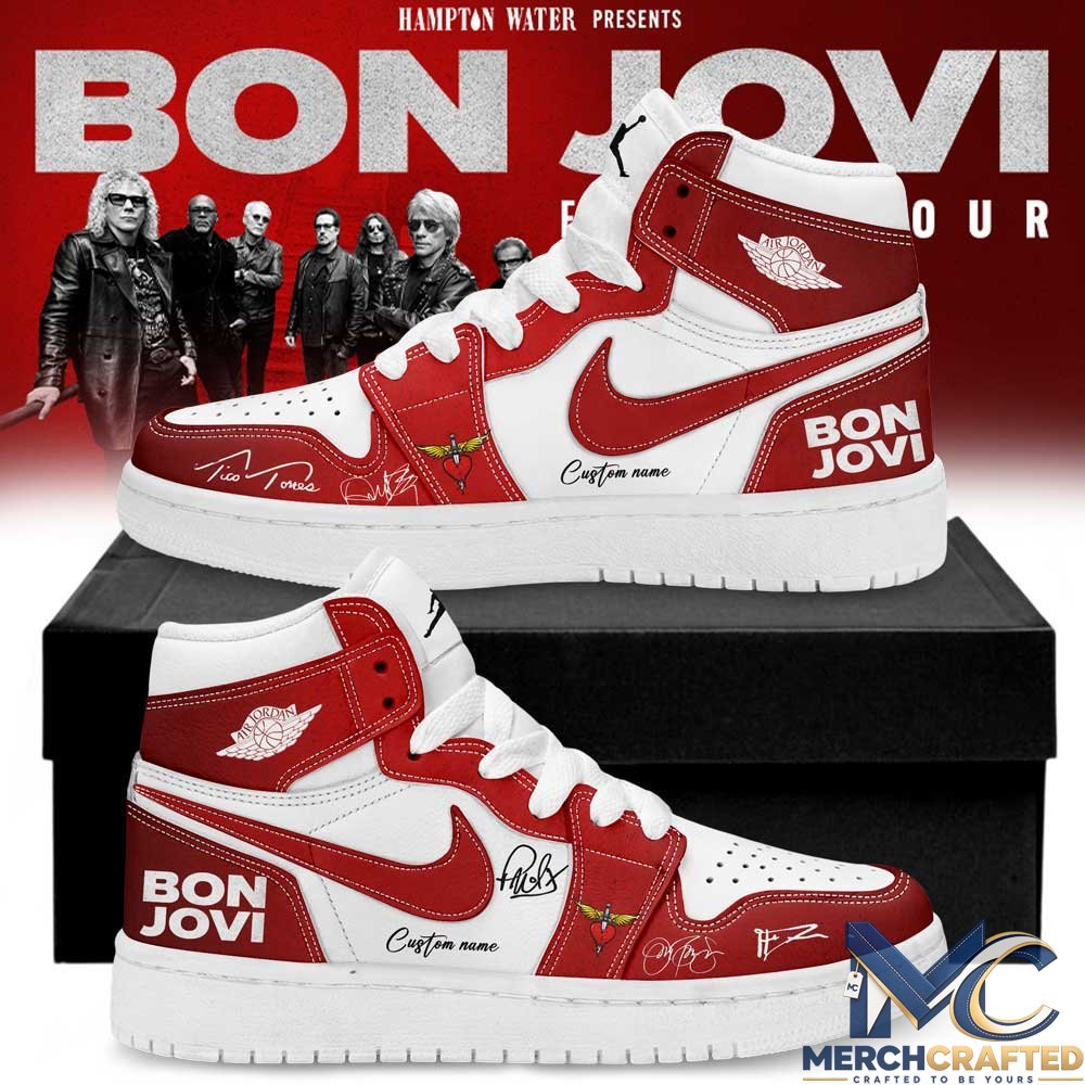 Bon Jovi Forever Tour 2026 Limited Custom Sneakers – Band Signatures Edition