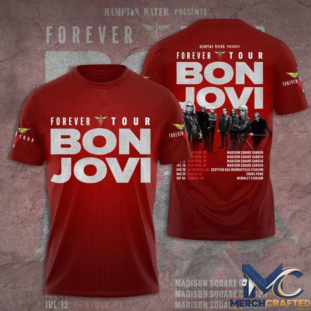 Bon Jovi Forever Tour 2026 Limited Edition T-Shirt – Tour Dates Collection