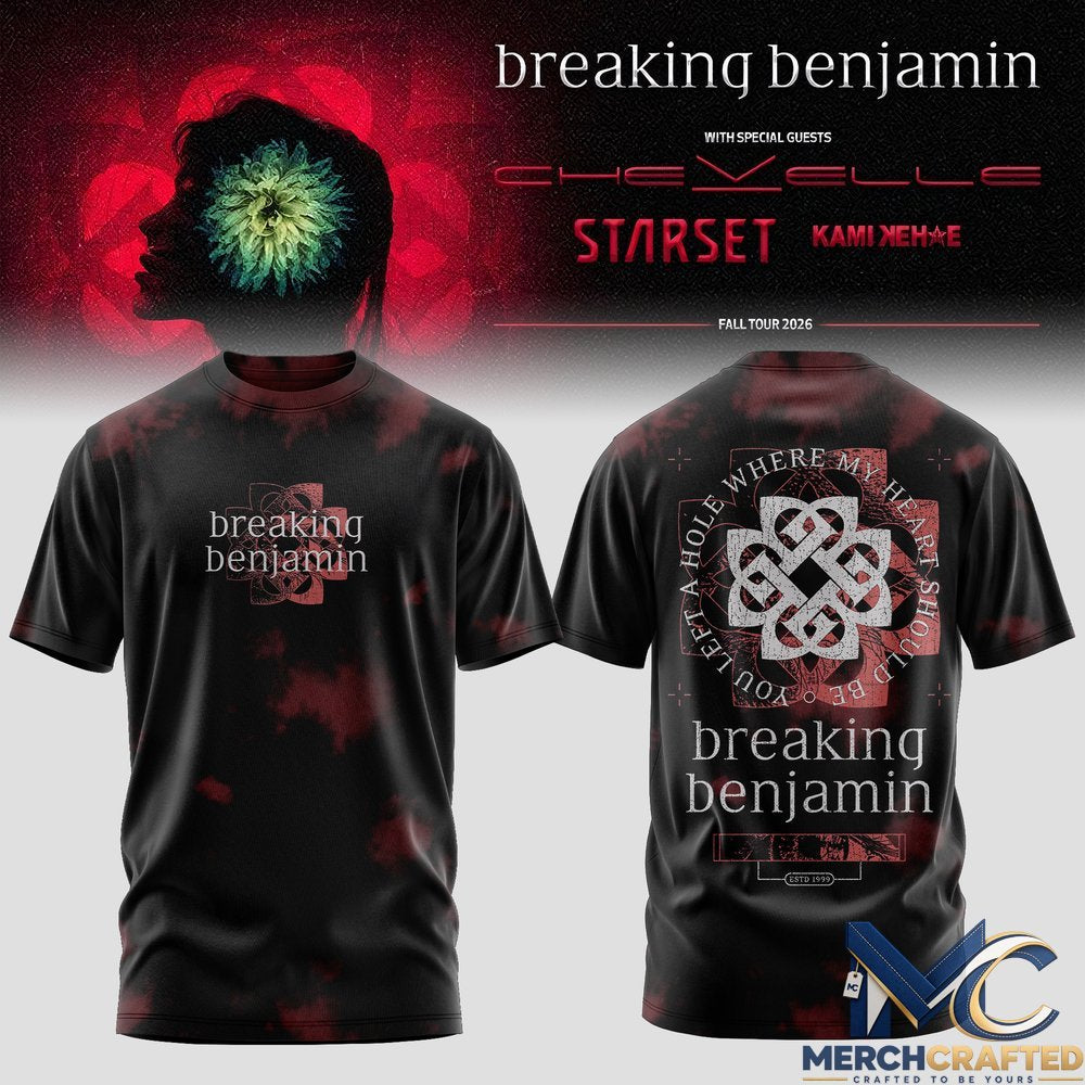 Breaking Benjamin Phobia 20 Years T-Shirt 2026 Fall Tour Band Merch Tee