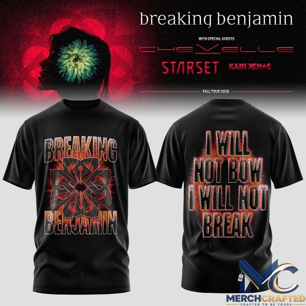 Breaking Benjamin Phobia 20 Years T-Shirt 2026 Fall Tour Band Merch Tee