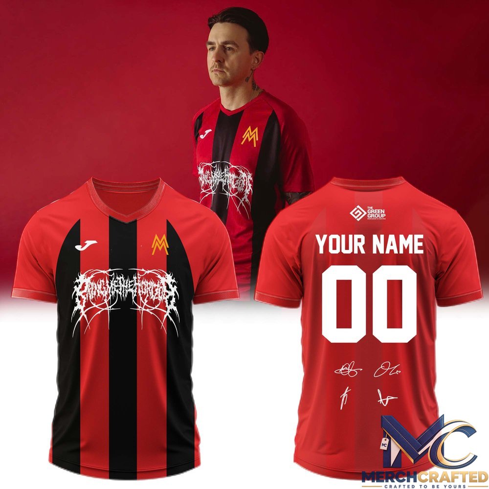 Bring Me the Horizon signed Custom Football Jersey