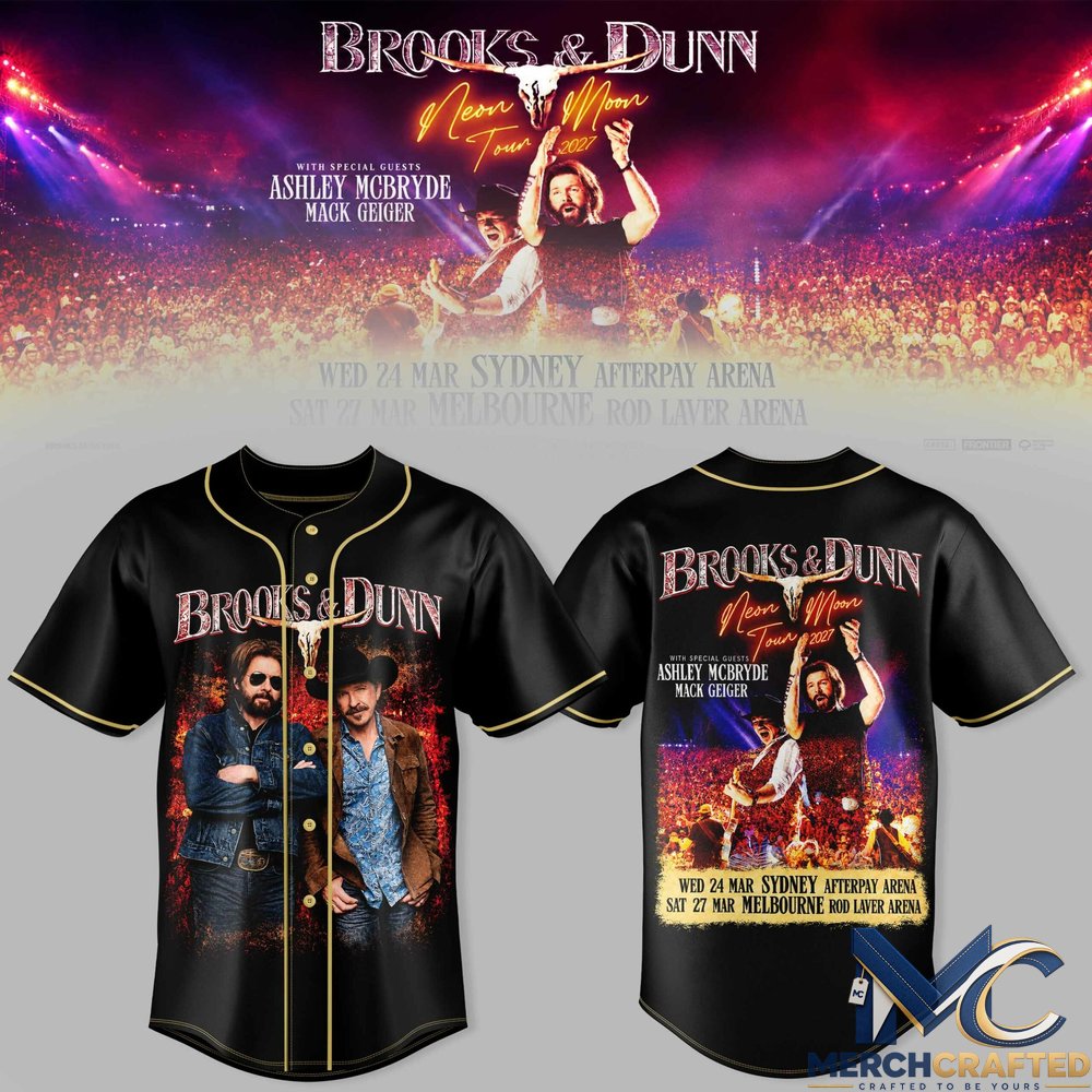 Brooks & Dunn Neon Moon Tour 2027 Baseball Jersey
