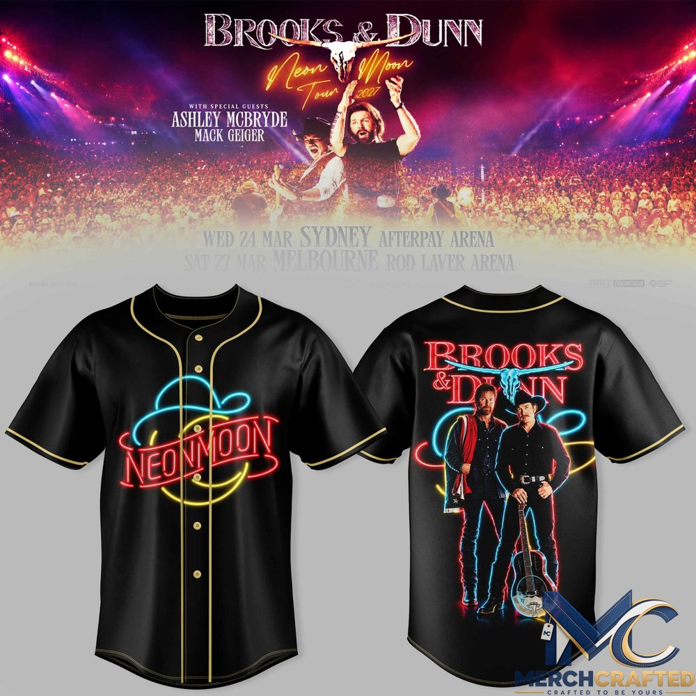 Brooks & Dunn Neon Moon Tour 2027 Special Baseball Jersey
