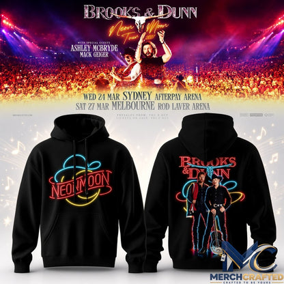 Brooks and Dunn Neon Moon Tour 2027 Hoodie Country Music Concert Graphic Sweatshirt