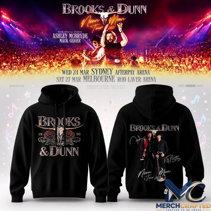 Brooks and Dunn Neon Moon Tour 2027 Hoodie Country Music Concert Graphic Sweatshirt