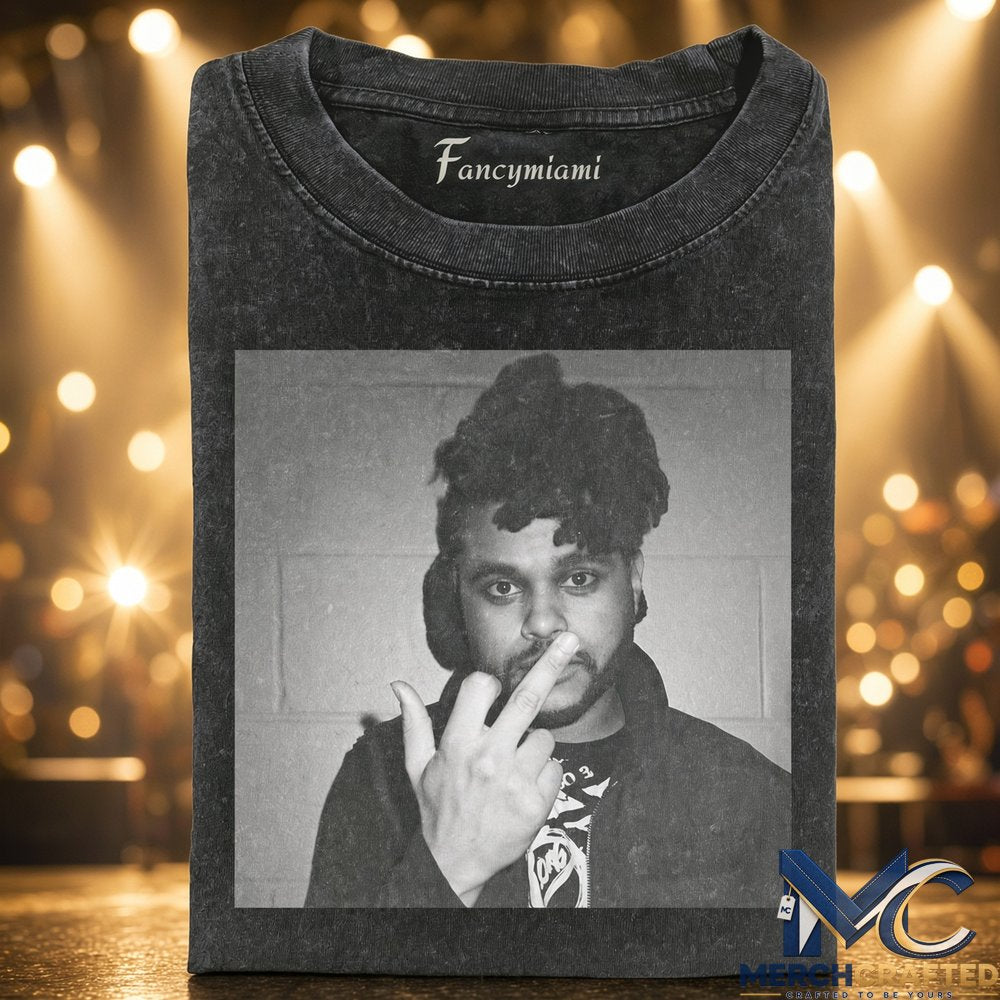 Bruno Mars Finger on Lips Portrait Tee  Vintage Black and White Graphic Shirt for Music Fans