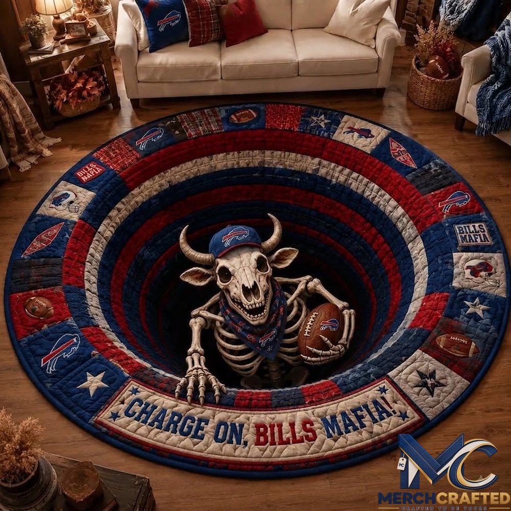Buffalo Bills 2026 Monster Halloween Limited Edition Quilted Round Rug