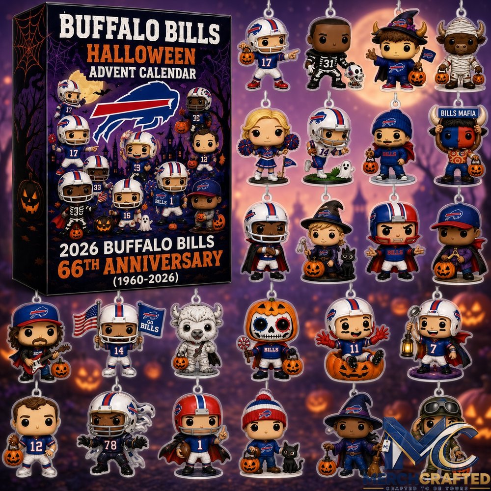Buffalo Bills 66th Anniversary 1960–2026 Halloween Advent Calendar  Bills Mafia Charm Gift Set