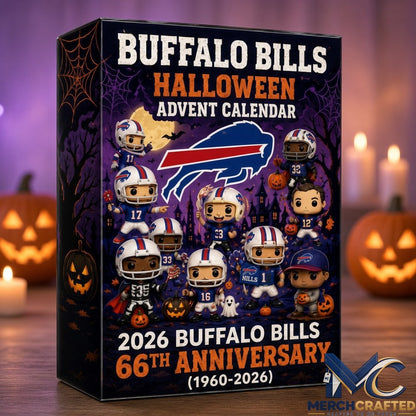 Buffalo Bills 66th Anniversary 1960–2026 Halloween Advent Calendar  Bills Mafia Charm Gift Set