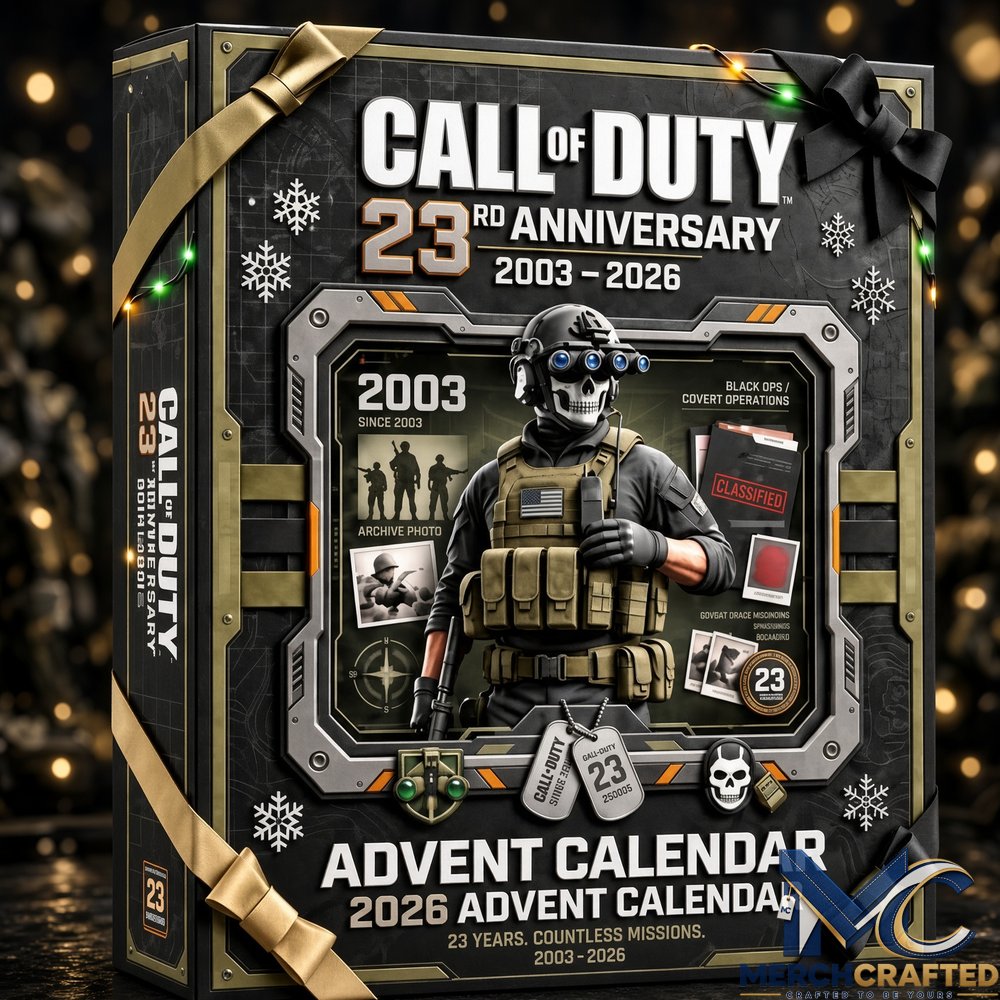 Call of Duty 23rd Anniversary 2003–2026 Advent Calendar  Task Force 141 Charm Gift Set for Gamers