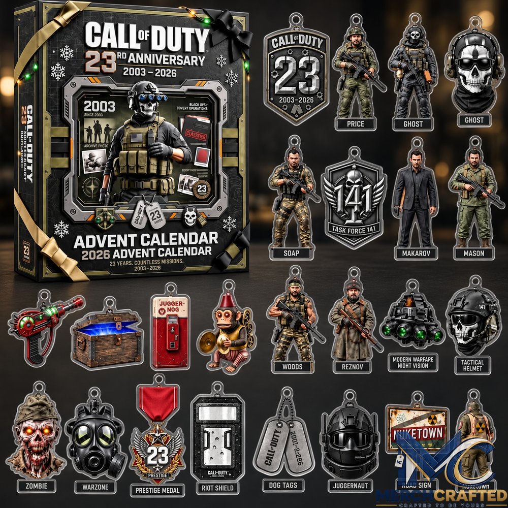 Call of Duty 23rd Anniversary 2003–2026 Advent Calendar  Task Force 141 Charm Gift Set for Gamers