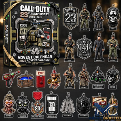 Call of Duty 23rd Anniversary 2003–2026 Advent Calendar  Task Force 141 Charm Gift Set for Gamers