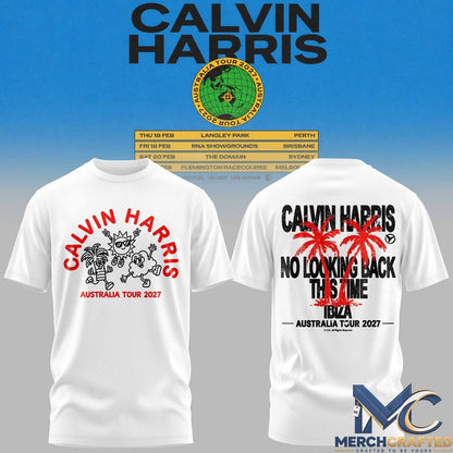 Calvin Harris Australia Tour 2027 T-Shirt Perth Sydney Melbourne Concert Tee
