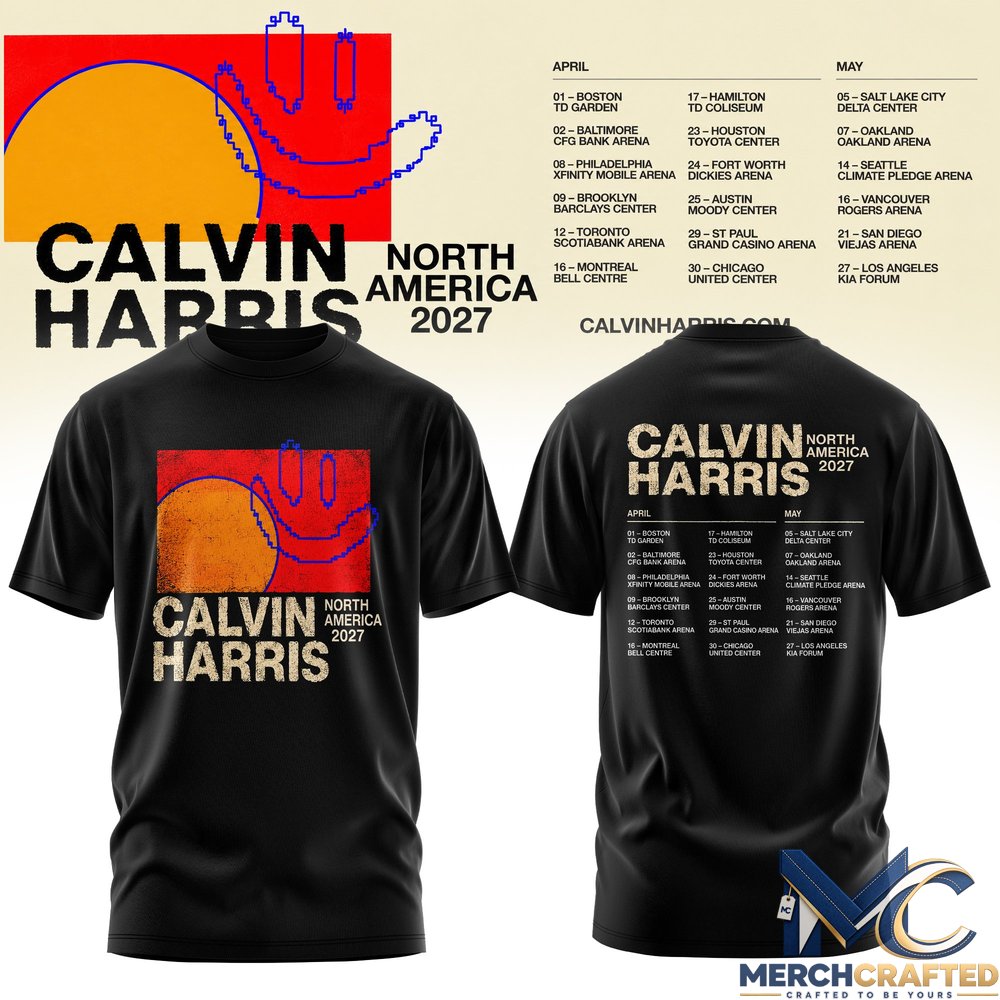 Calvin Harris North America Tour 2027 Black Shirt