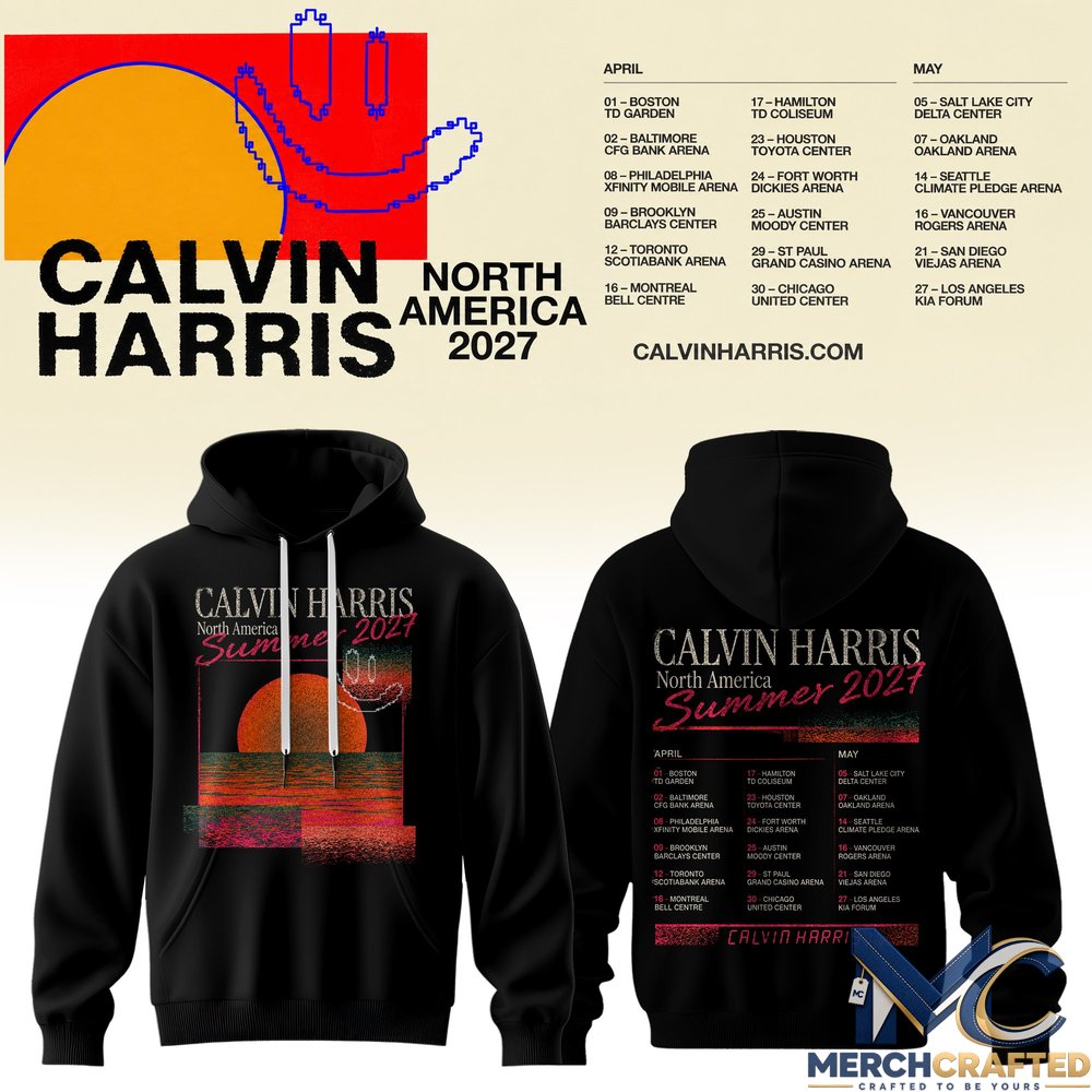 Calvin Harris Summer Tour 2027 Black Hoodie