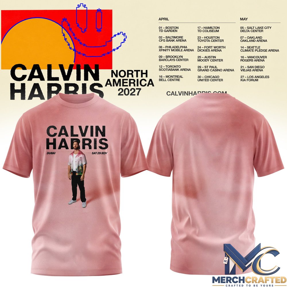 Calvin Harris Tour 2027 Pink Shirt